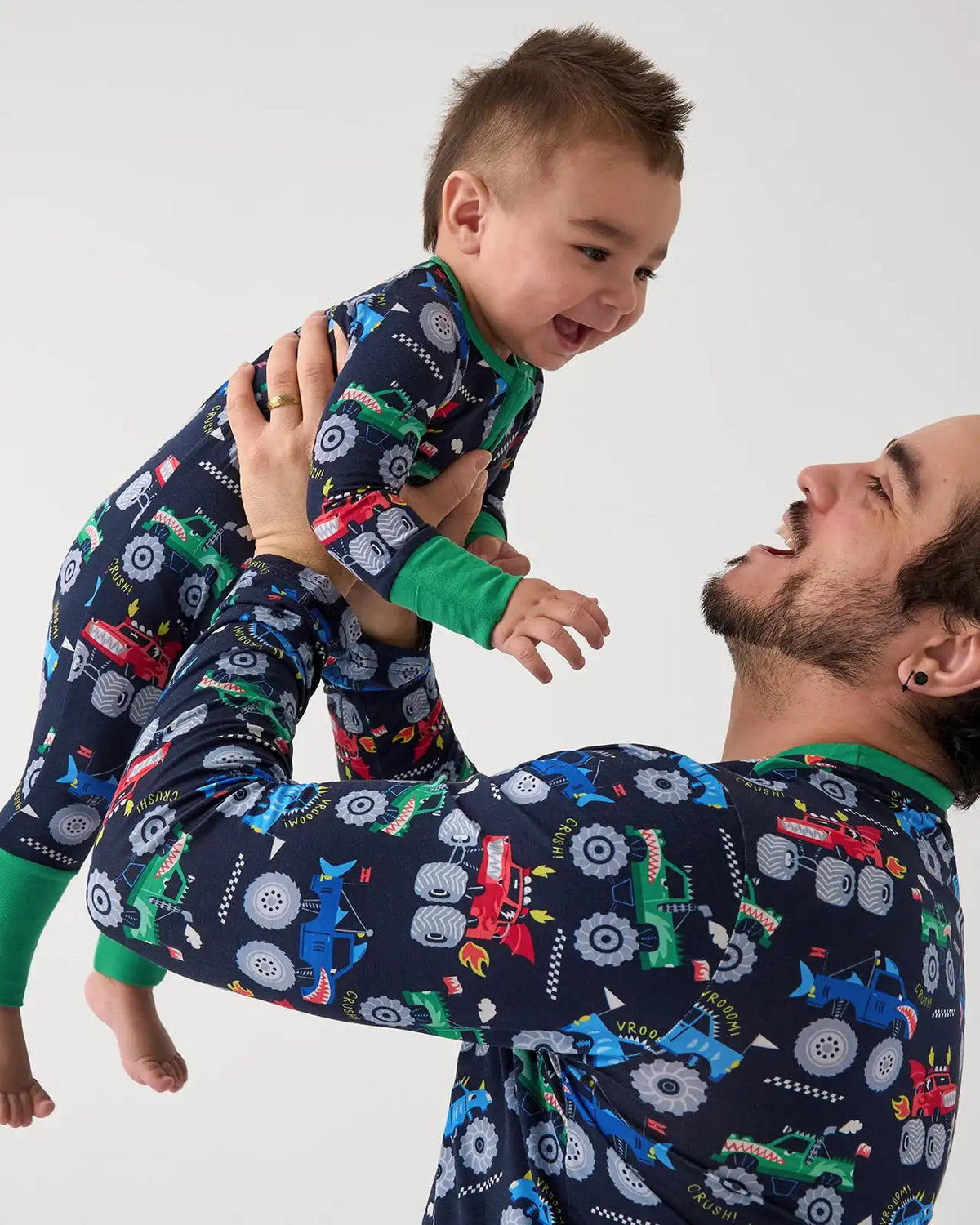 Monster Truck Madness Men's Long Sleeve Pajama Top
