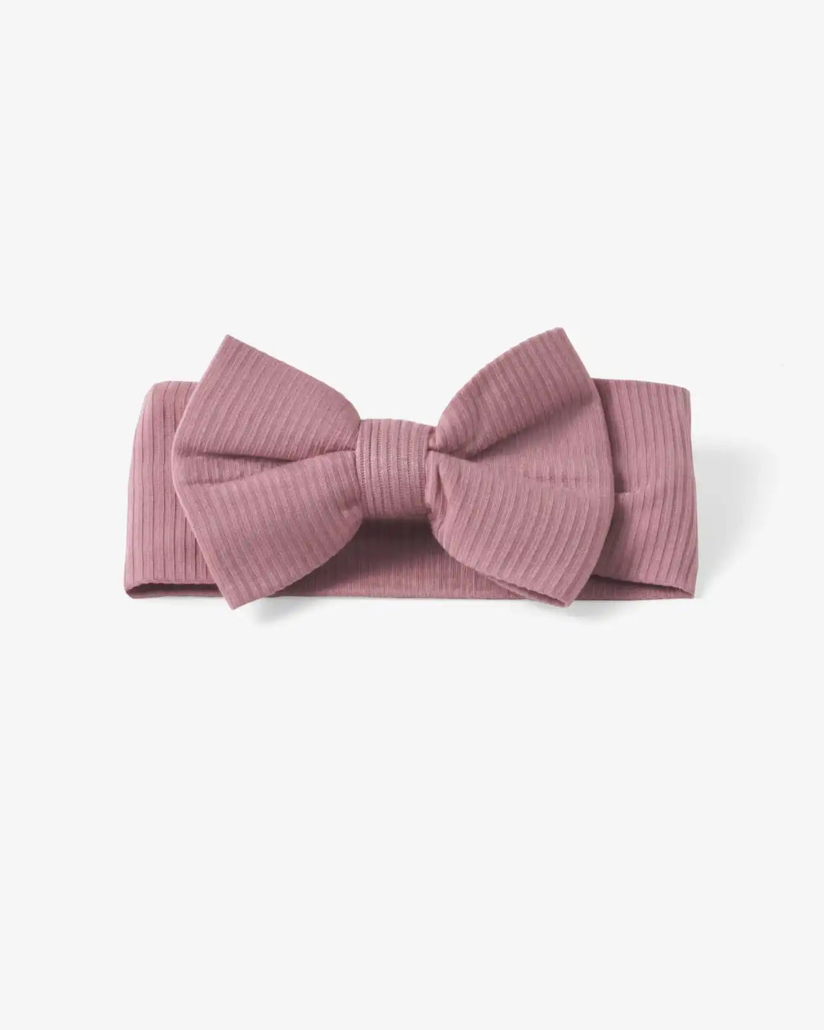 Rosewood Ribbed Luxe Bow Headband