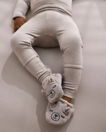 Dove Gray Bear Booties