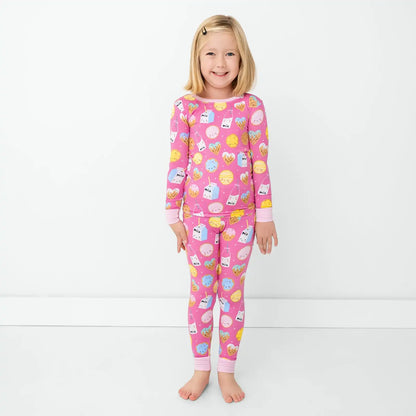 Pink Cookies & Milk Two-Piece Pajama Set