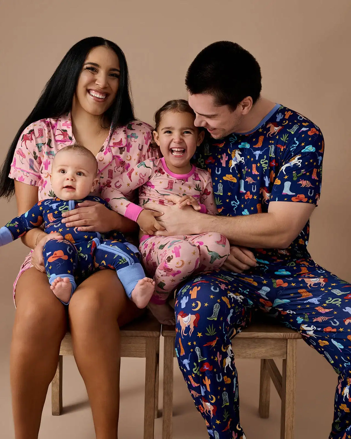 Blue Rancher Roundup Men's Short Sleeve Pajama Top
