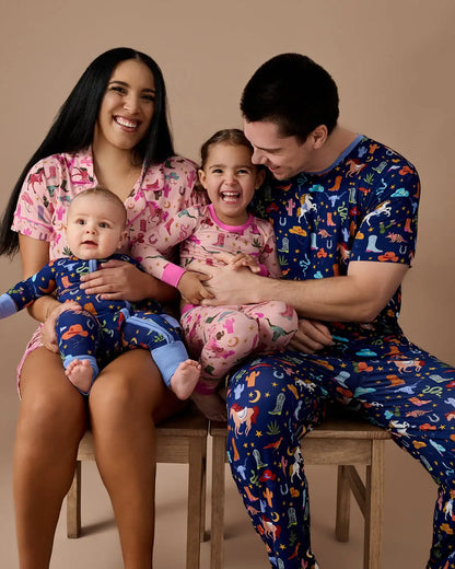 Blue Rancher Roundup Men's Short Sleeve Pajama Top