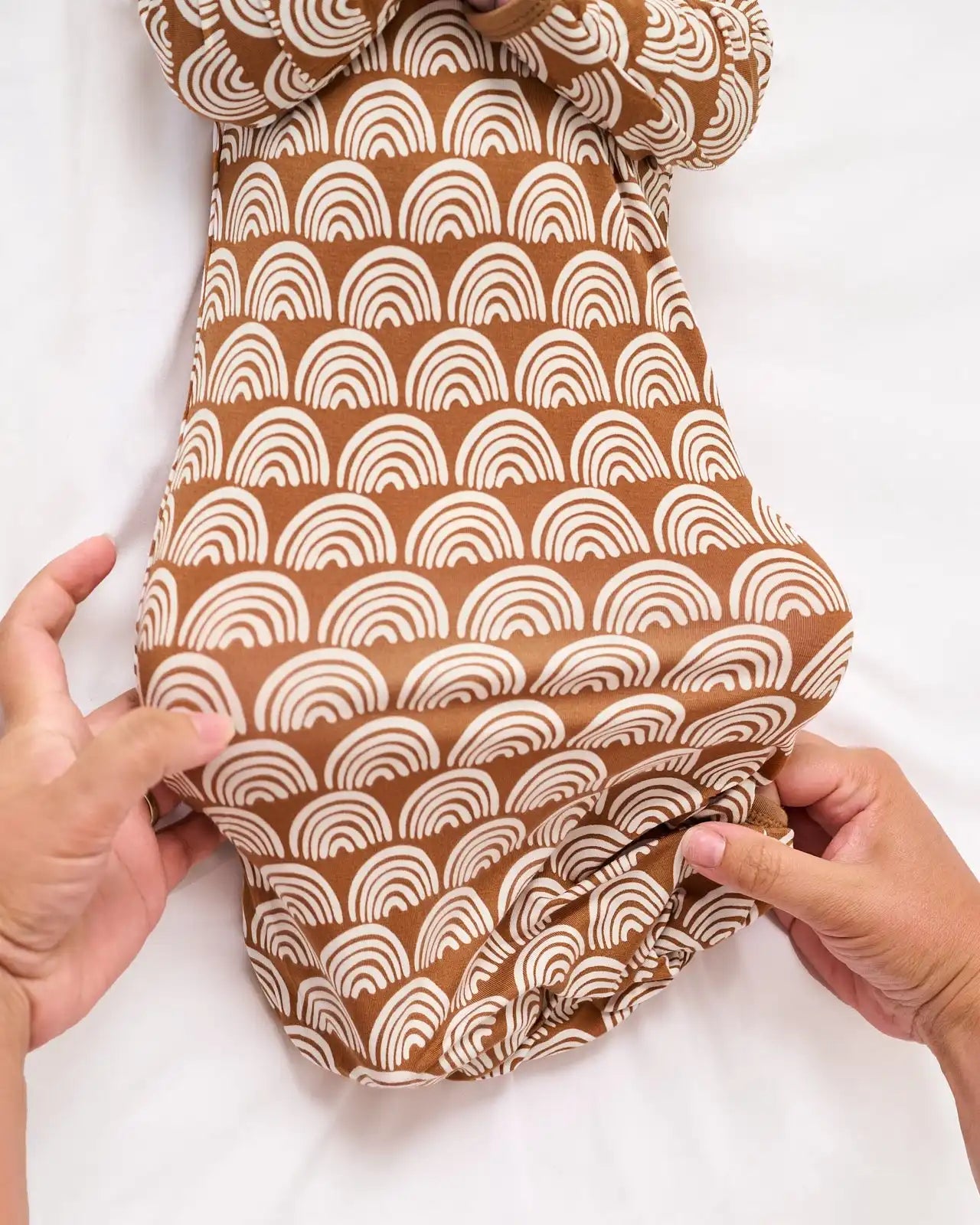 Rust Rainbows Infant Gown