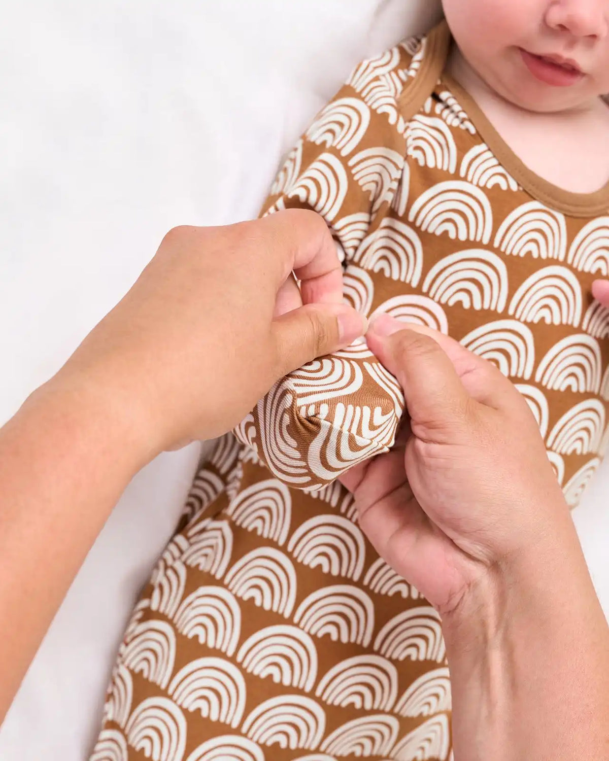 Rust Rainbows Infant Gown