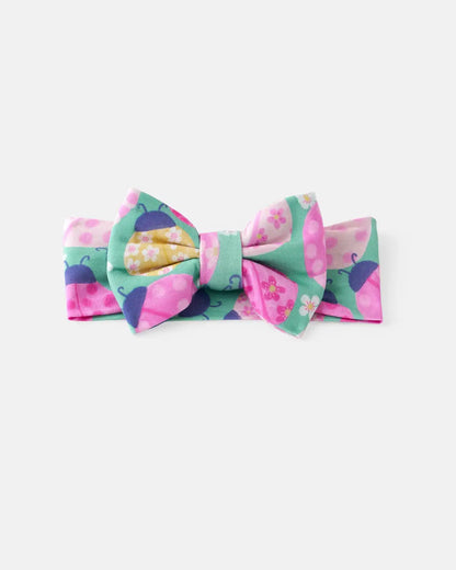 Ladybug Meadow Luxe Bow Headband