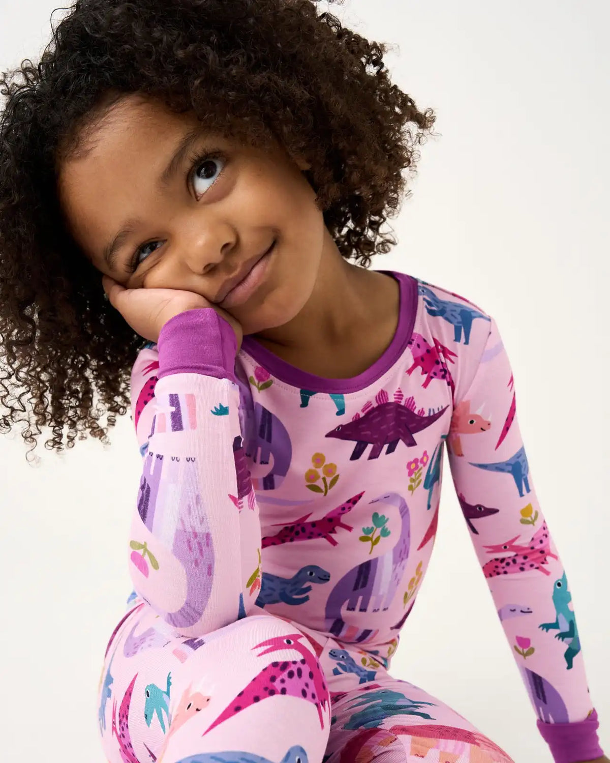 Roar & Explore Pink Two-Piece Pajama Set