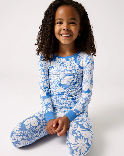 Azure Garden Two-Piece Pajama Set