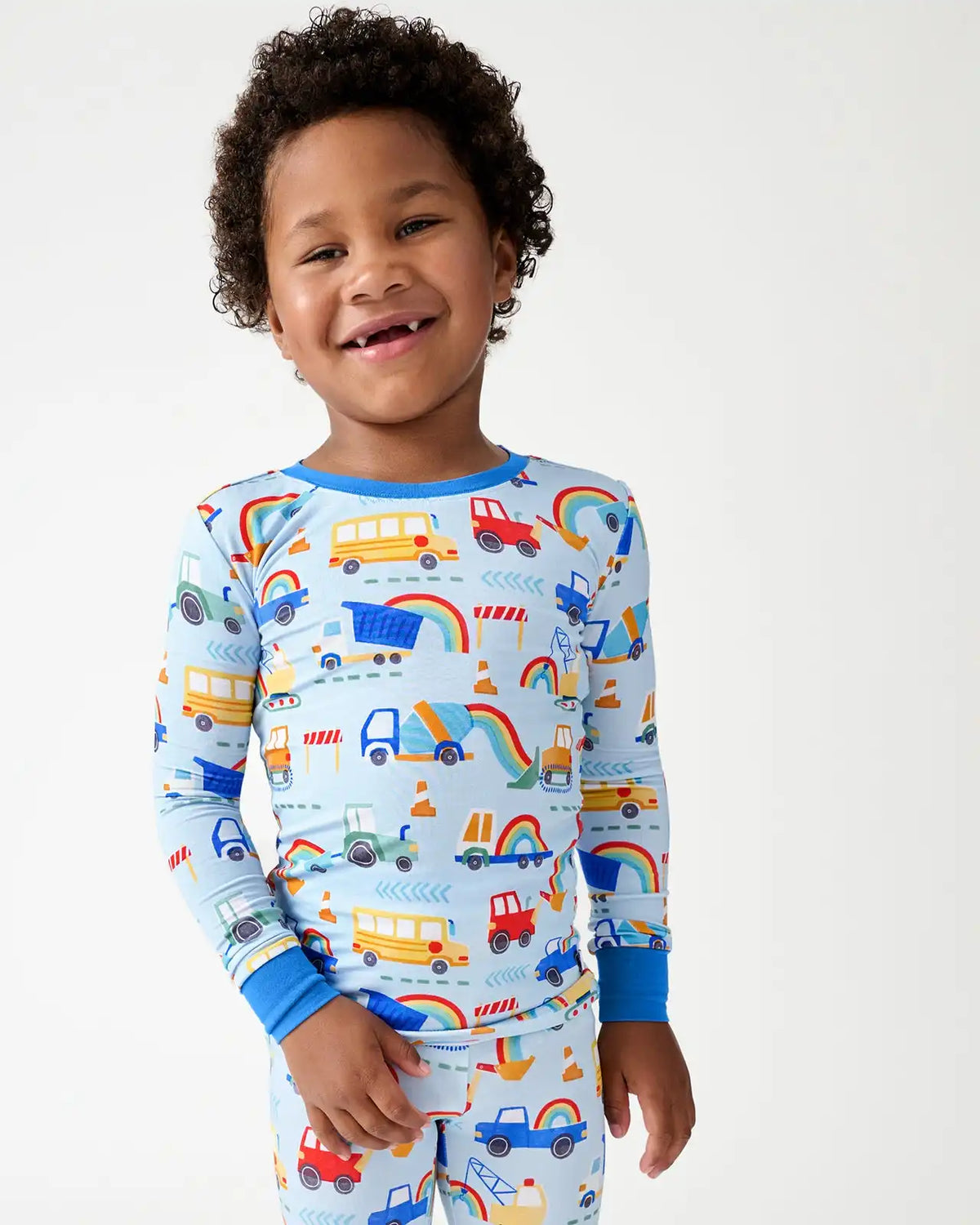 Rainbow Trucks Two-Piece Pajama Set