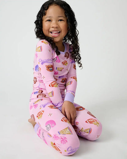 Team Spirit Pink Two-Piece Pajama Set