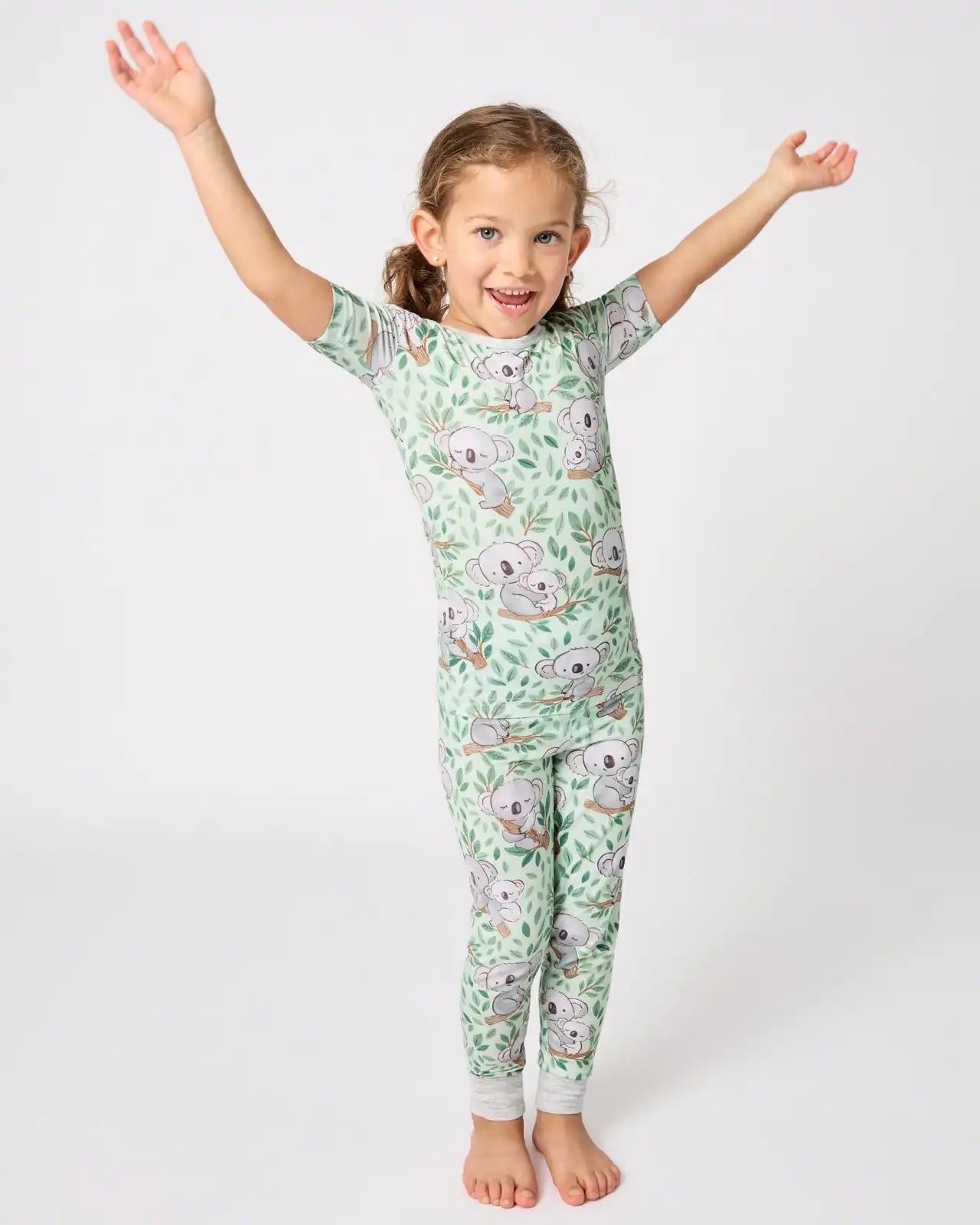 Koala Cuddles Two-Piece Short Sleeve & Pants Pajama Set