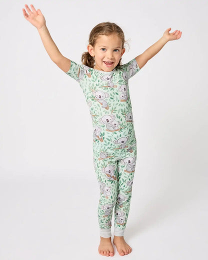 Koala Cuddles Two-Piece Short Sleeve & Pants Pajama Set