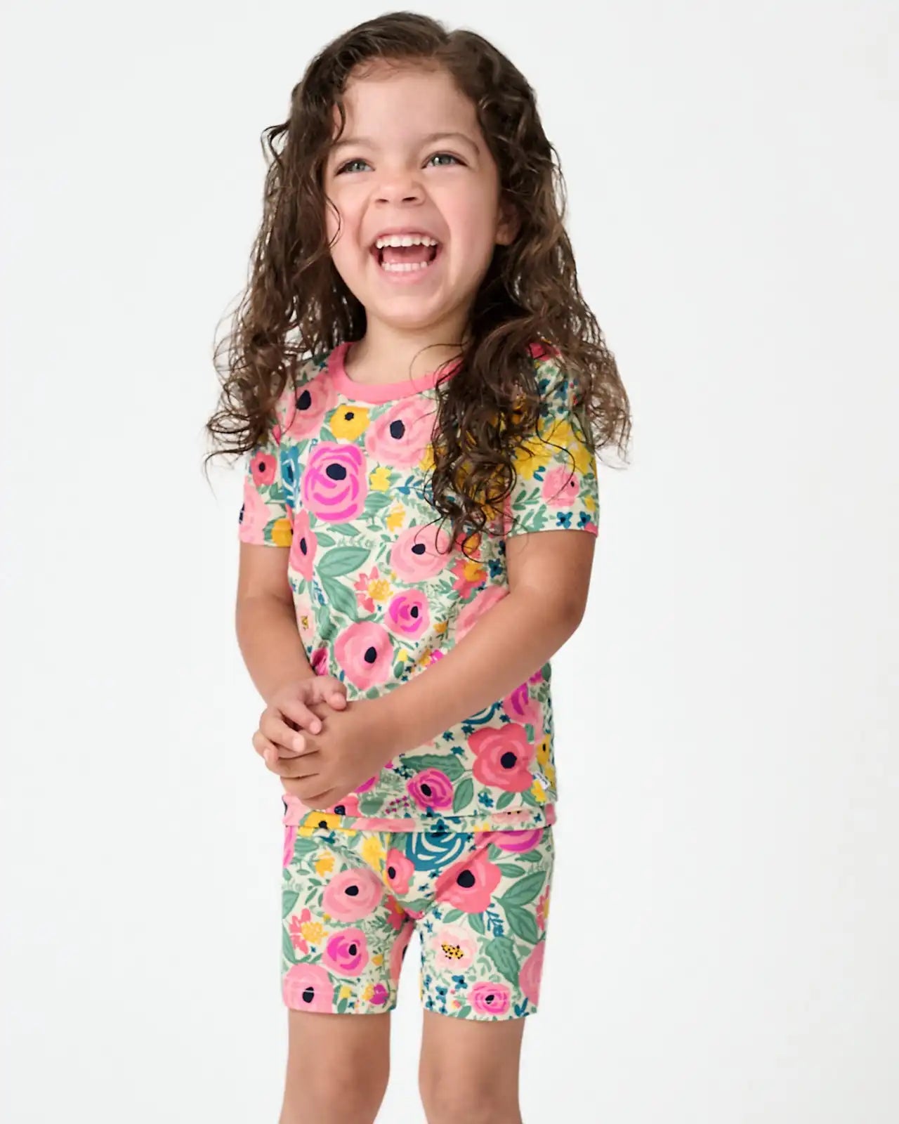 Secret Garden Two-Piece Short Sleeve & Shorts Pajama Set