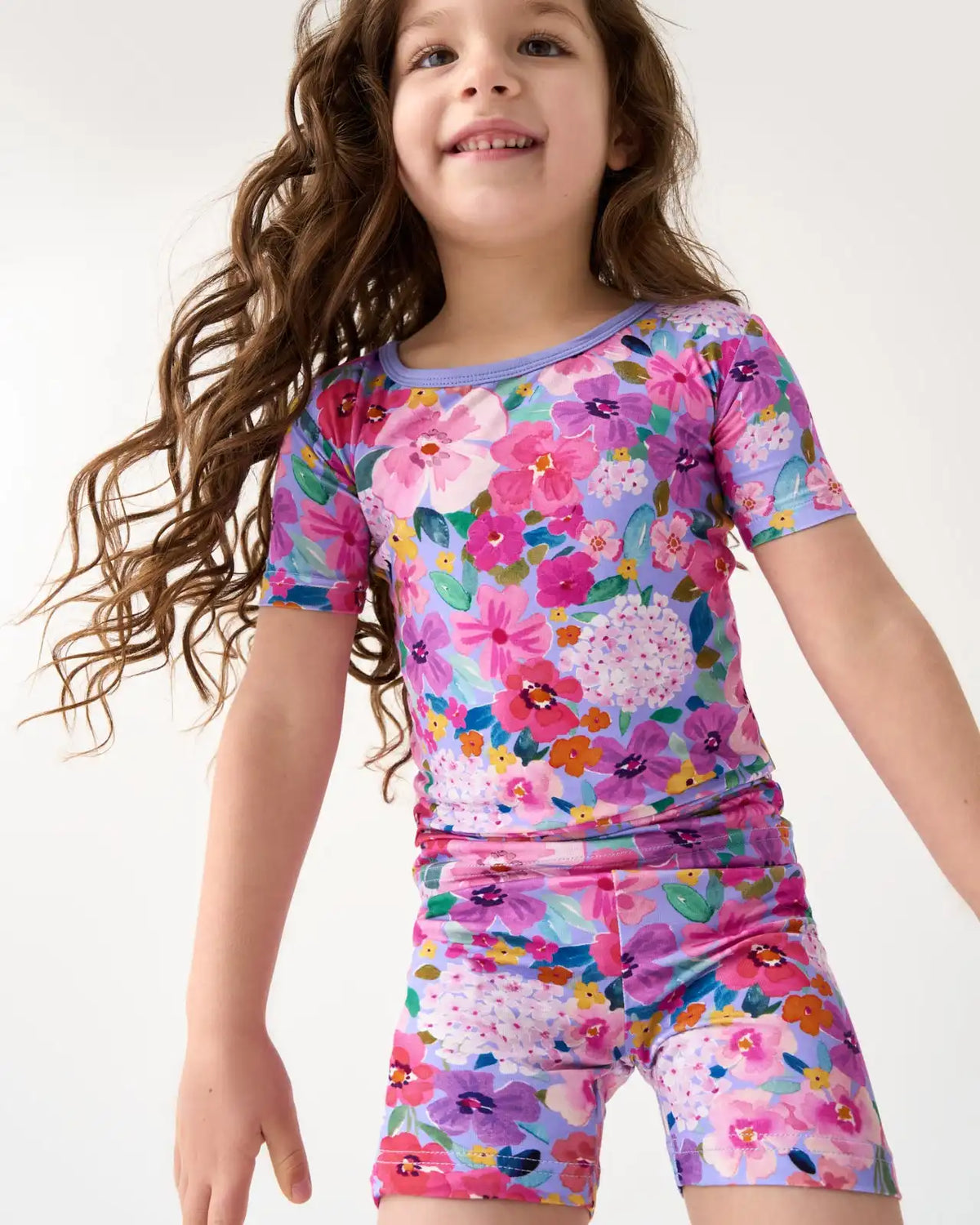 Sweet Sprigs Two-Piece Short Sleeve & Shorts Pajama Set