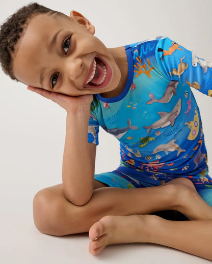Underwater Discovery Two-Piece Short Sleeve & Shorts Pajama Set