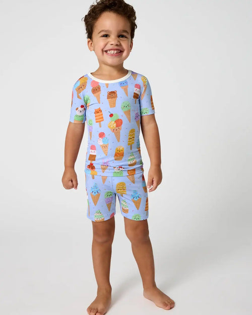 Scoop Squad Two-Piece Short Sleeve & Shorts Pajama Set