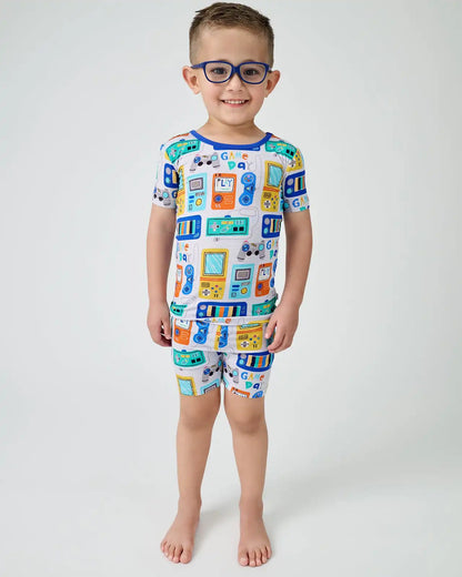 Game On Two-Piece Short Sleeve & Shorts Pajama Set