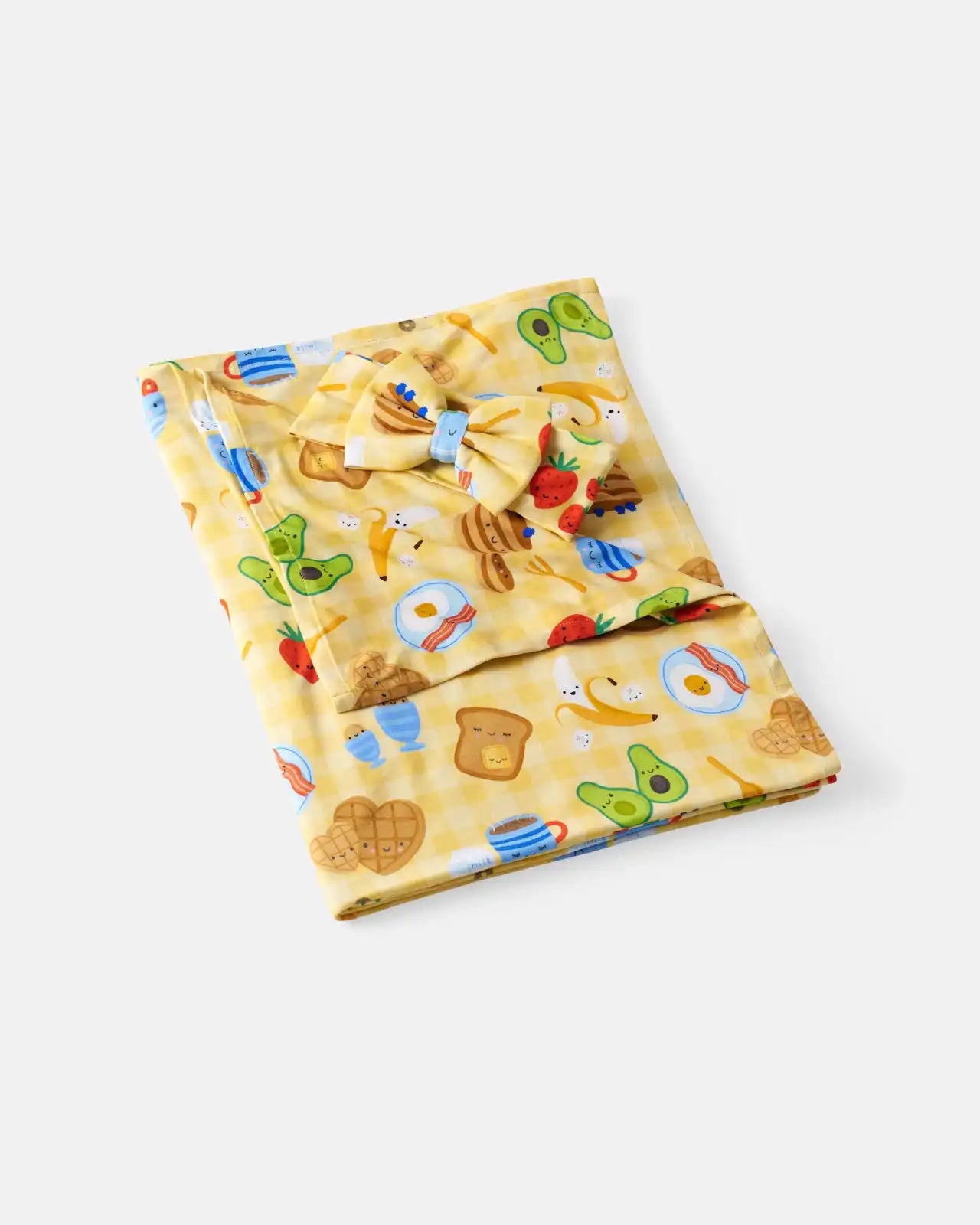 Breakfast Bunch Swaddle & Luxe Bow Headband Set