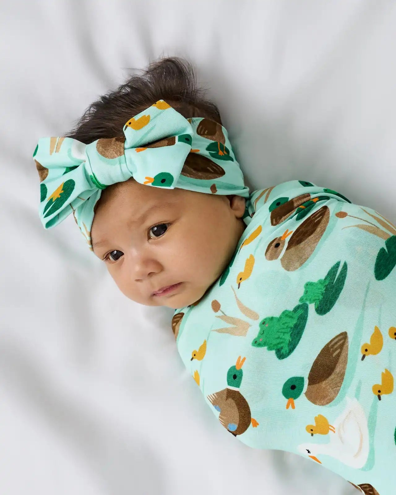 Puddle Jumpers Swaddle & Luxe Bow Headband Set