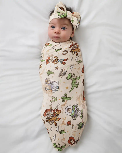 Disney & Pixar Woody's Wild West Swaddle & Luxe Bow Headband Set