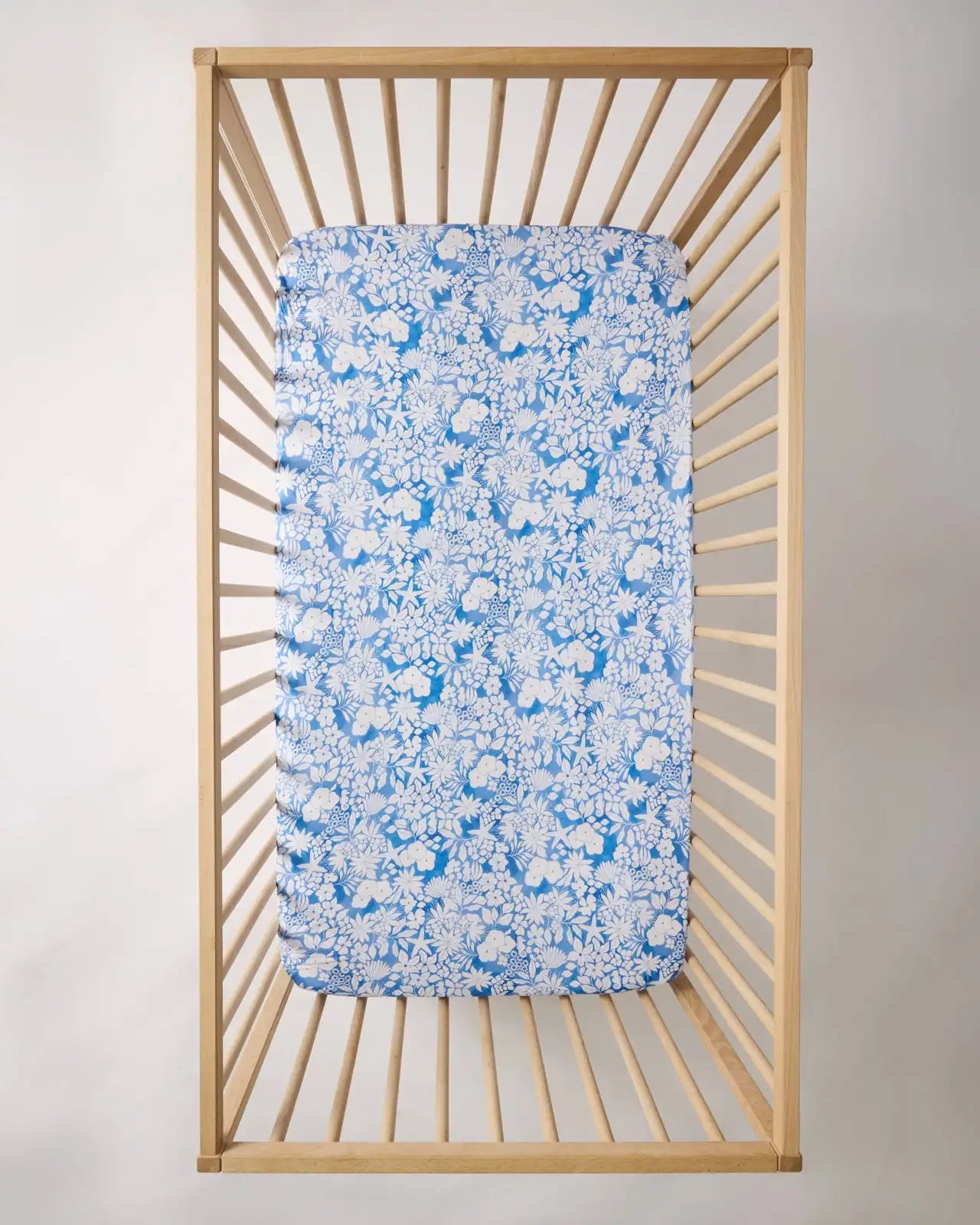 Azure Garden Fitted Crib Sheet