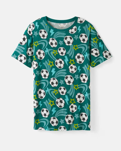 Soccer Stars Men's Short Sleeve Pajama Top