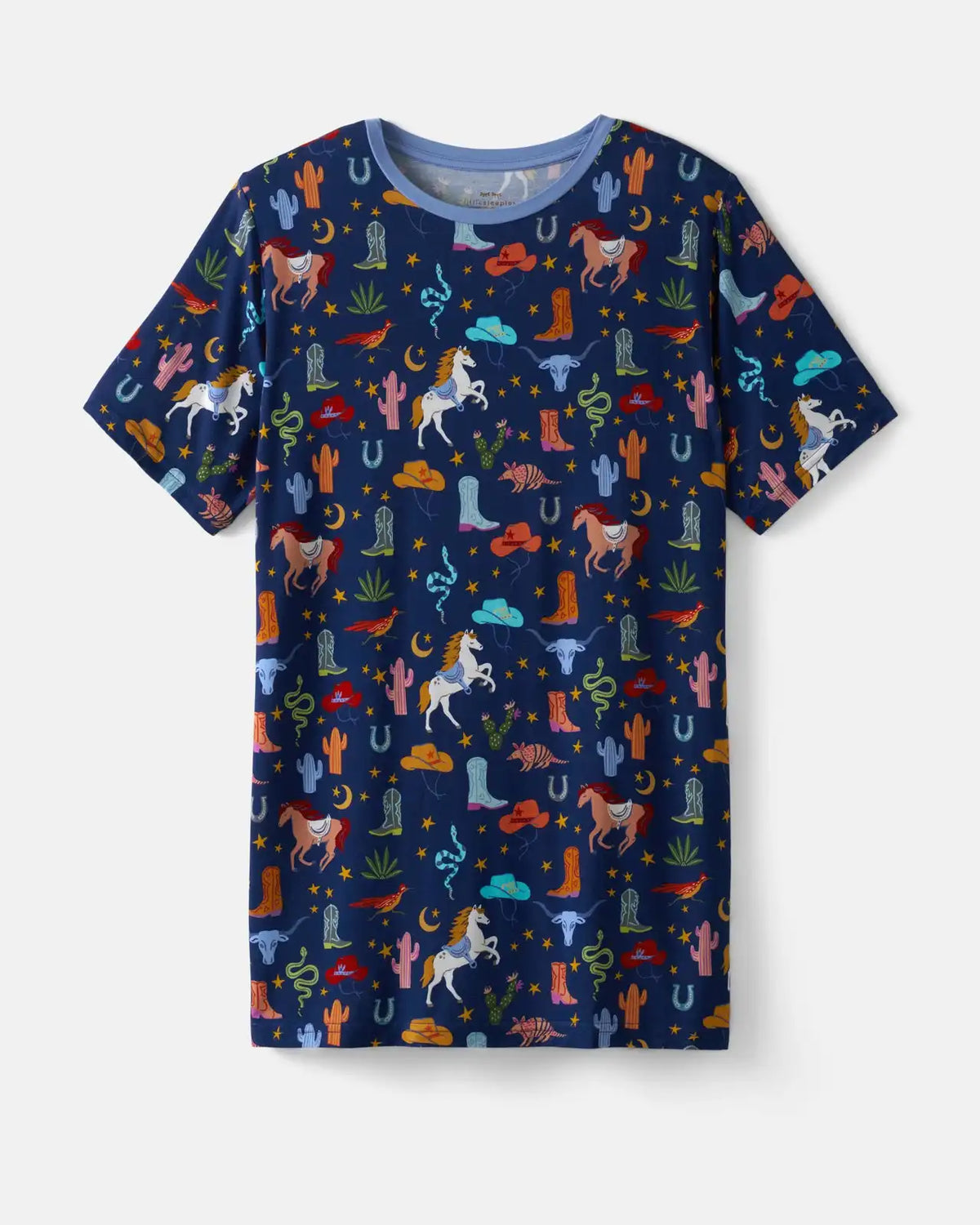 Blue Rancher Roundup Men's Short Sleeve Pajama Top
