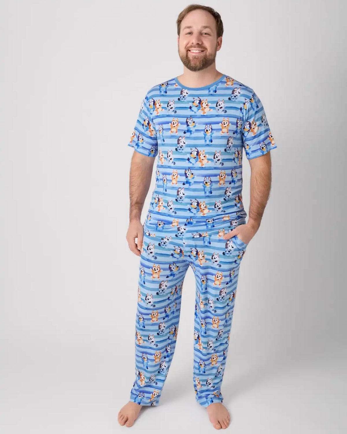 Bluey Dance All Day Men's Short Sleeve Pajama Top