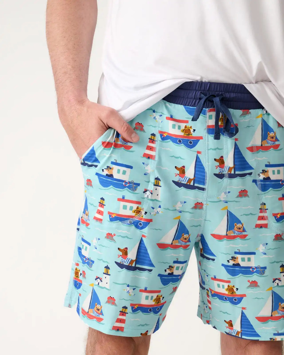 Nautical Paws Men's Pajama Shorts