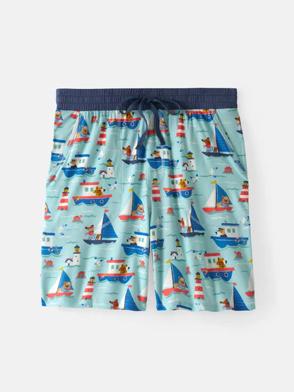 Nautical Paws Men's Pajama Shorts