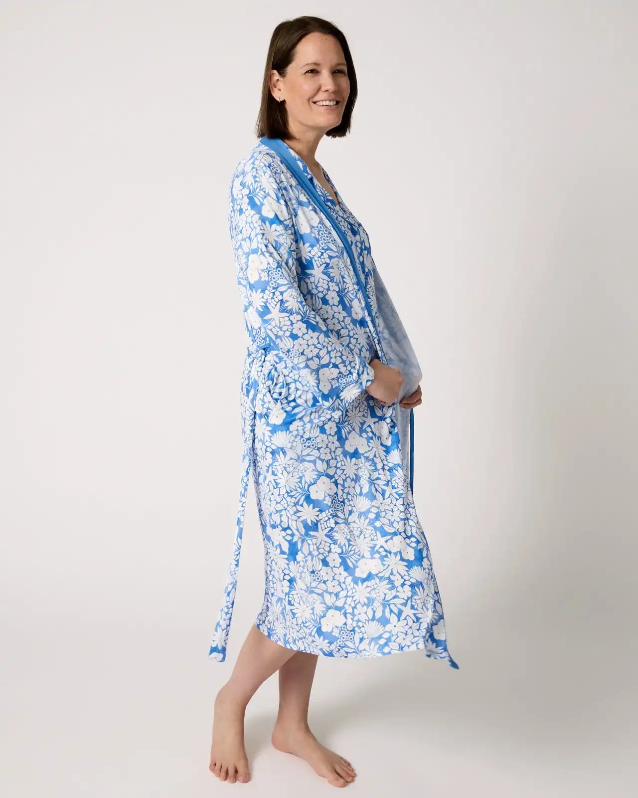 Azure Garden Women's Robe