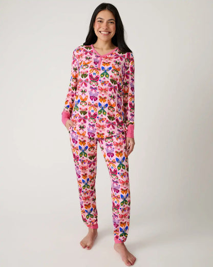 Flutter Garden Women's Long Sleeve Pajama Top