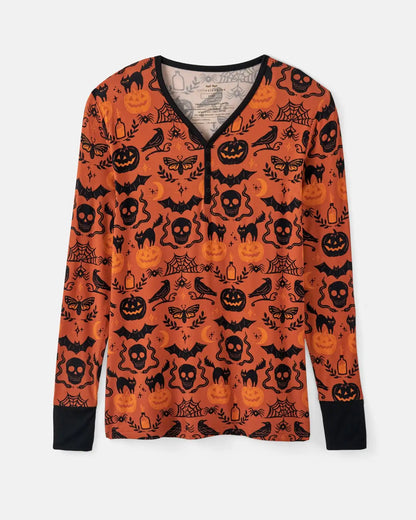 Midnight Mischief Women's Long Sleeve Pajama Top