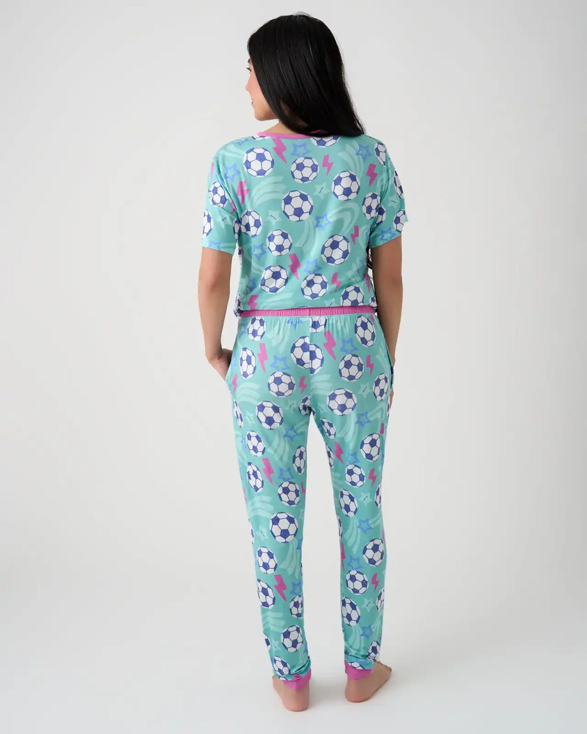 Aqua Soccer Stars Women's Pajama Pants