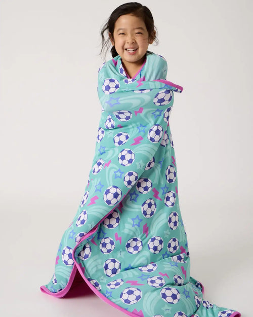 Aqua Soccer Stars Large Cloud Blanket®