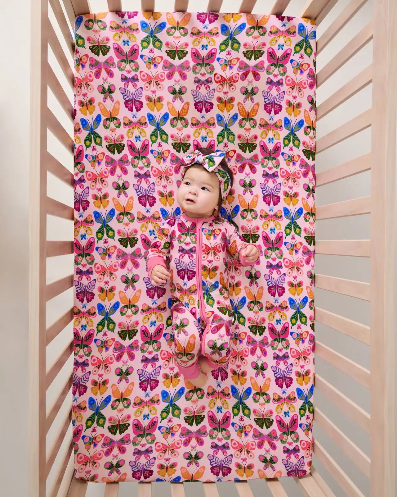 Flutter Garden Fitted Crib Sheet