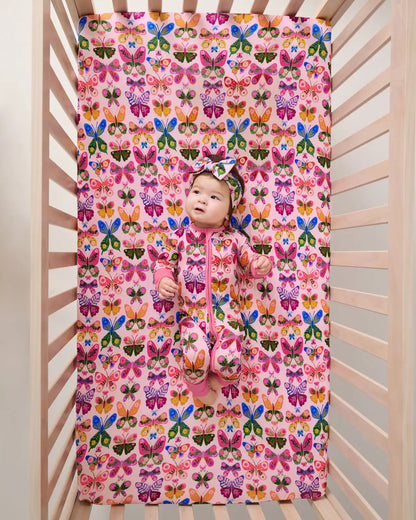 Flutter Garden Fitted Crib Sheet