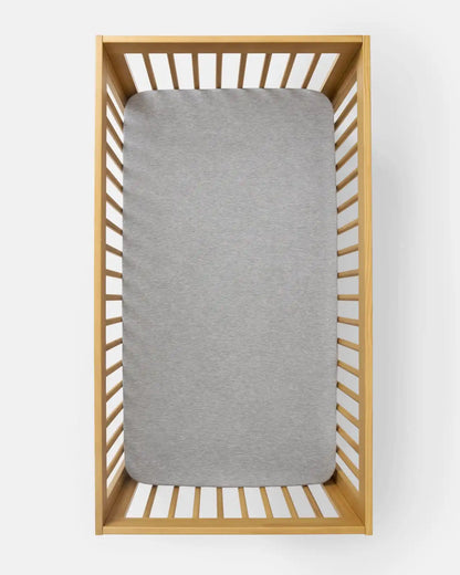 Heather Gray Fitted Crib Sheet