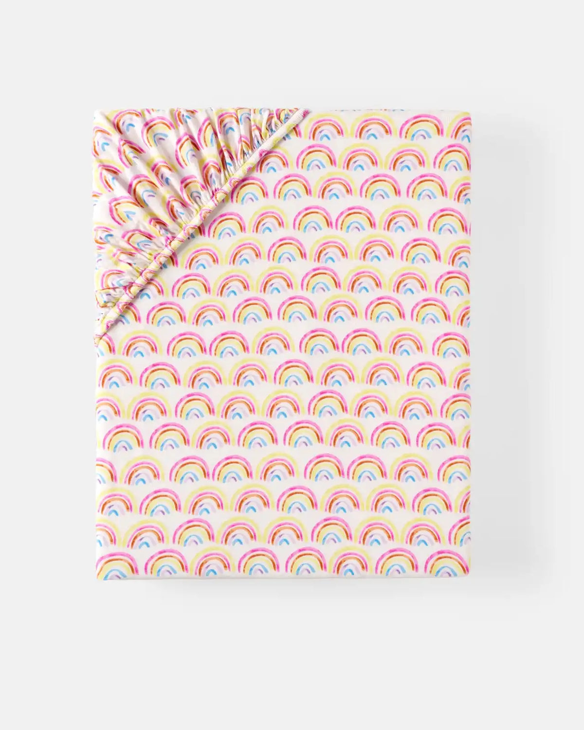 Pastel Rainbows Fitted Crib Sheet