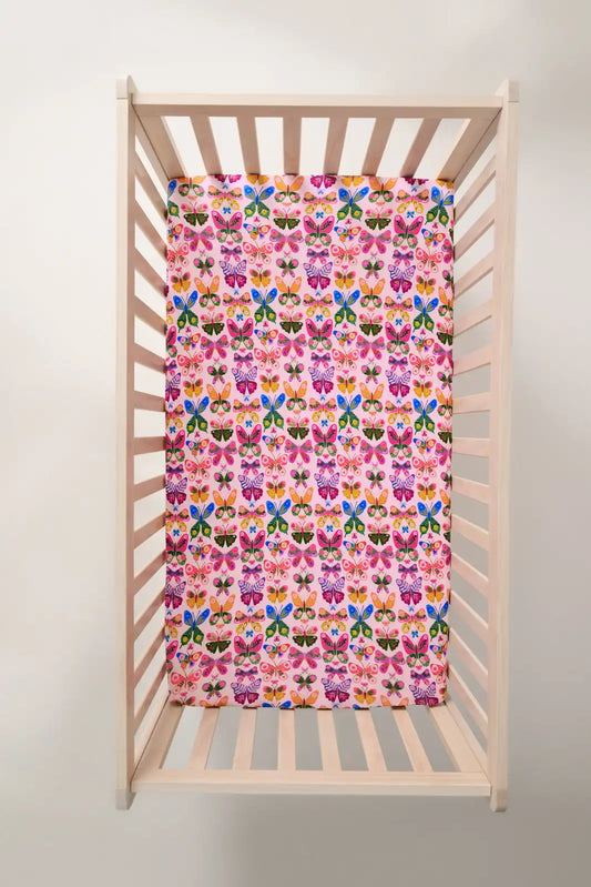 Flutter Garden Fitted Crib Sheet
