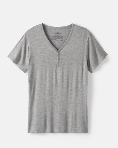 Heather Gray Women's Short Sleeve Pajama Top
