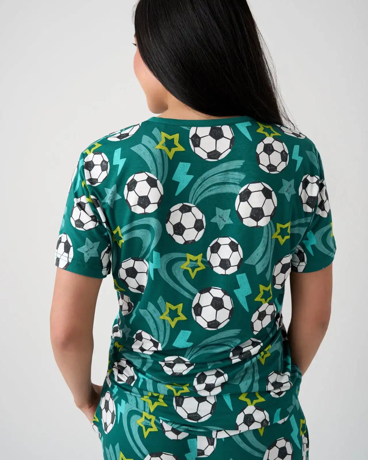 Soccer Stars Women's Short Sleeve Pajama Top