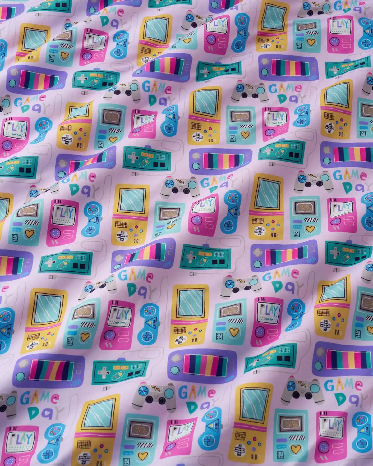 Purple Game On Twin Sheet Set
