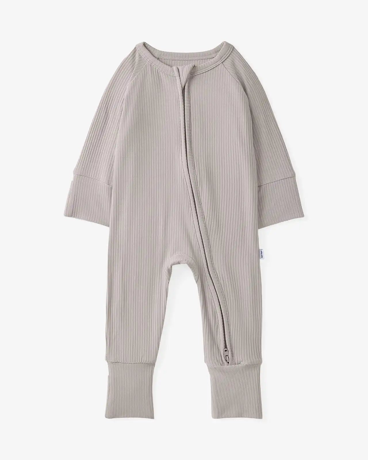 Dove Gray Ribbed Zippy