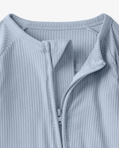 Light Fog Ribbed Zippy