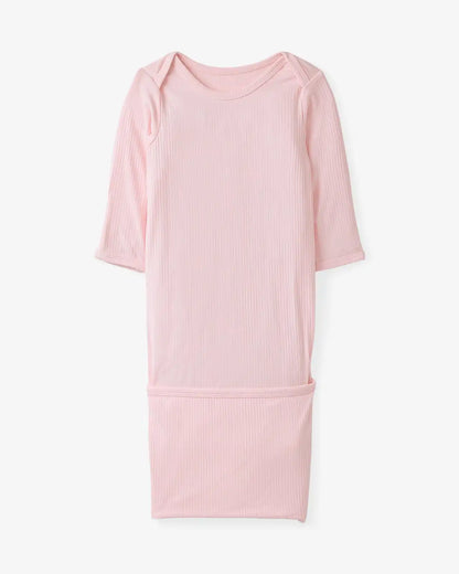 Prima Pink Ribbed Infant Gown