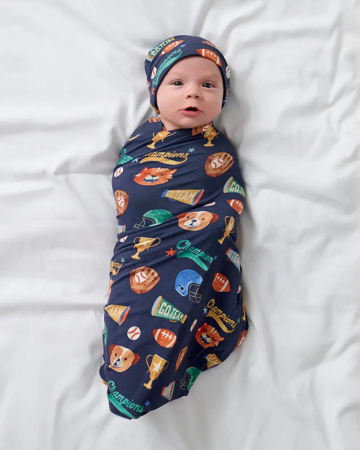 Team Spirit Swaddle & Beanie Set