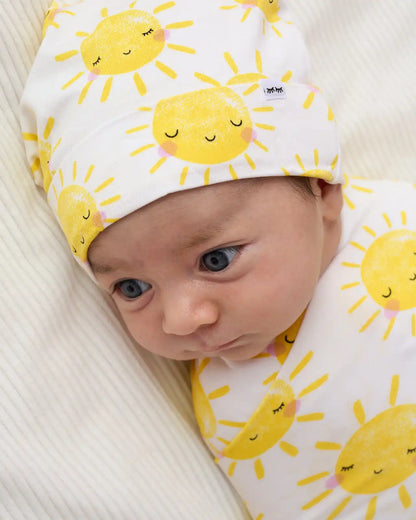 Sunshine Swaddle & Beanie Set