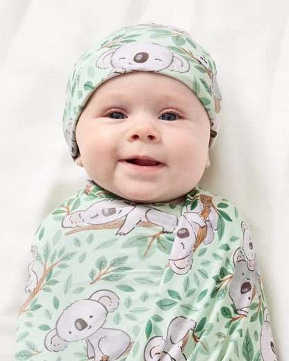 Koala Cuddles Swaddle & Beanie Set