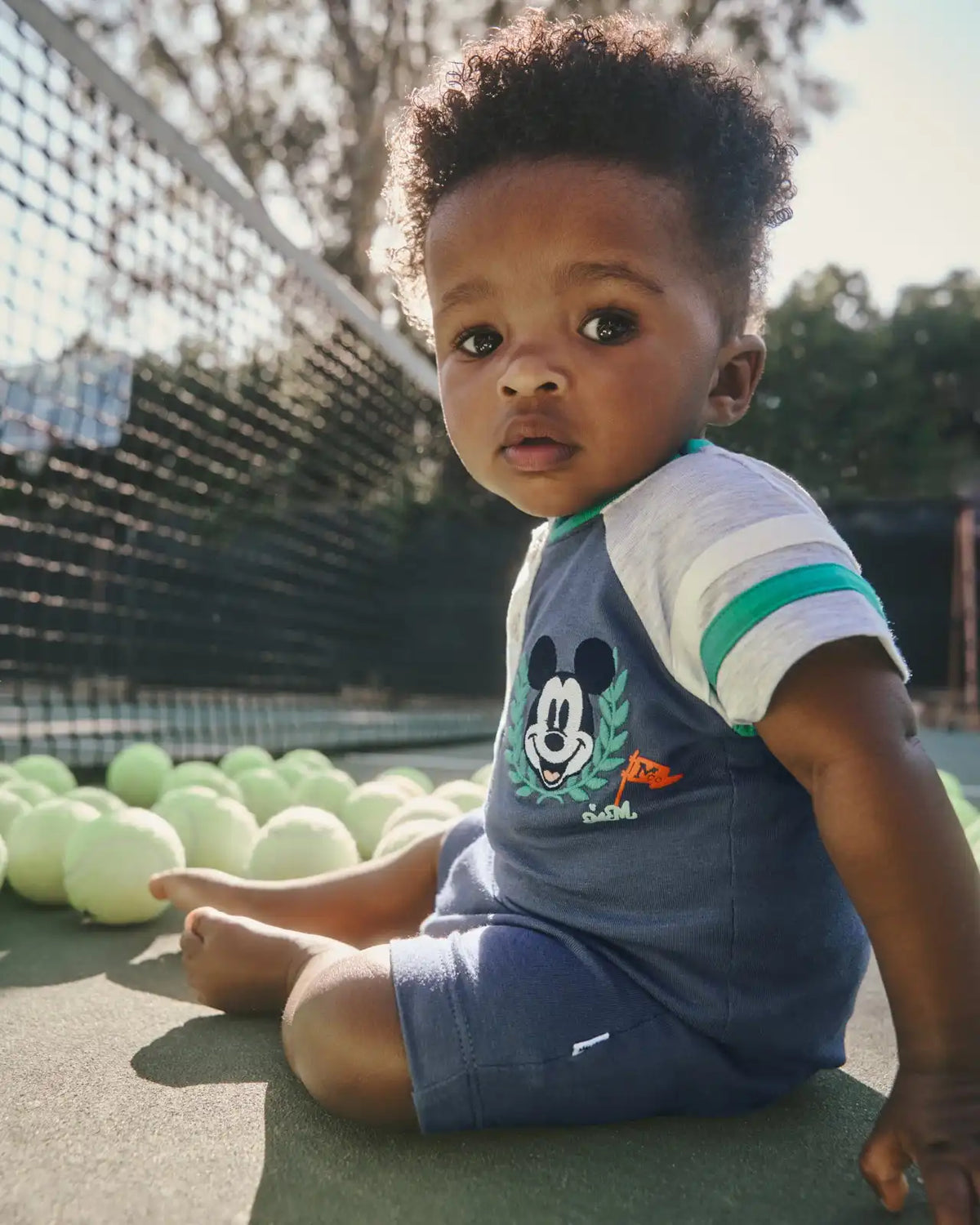 Disney Mickey Mouse Sports Club Henley Shorty Romper