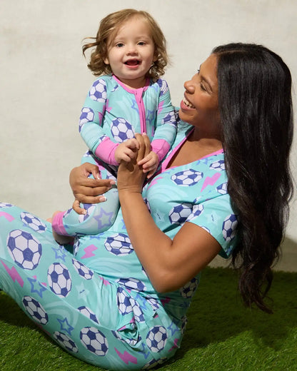 Aqua Soccer Stars Women's Pajama Pants